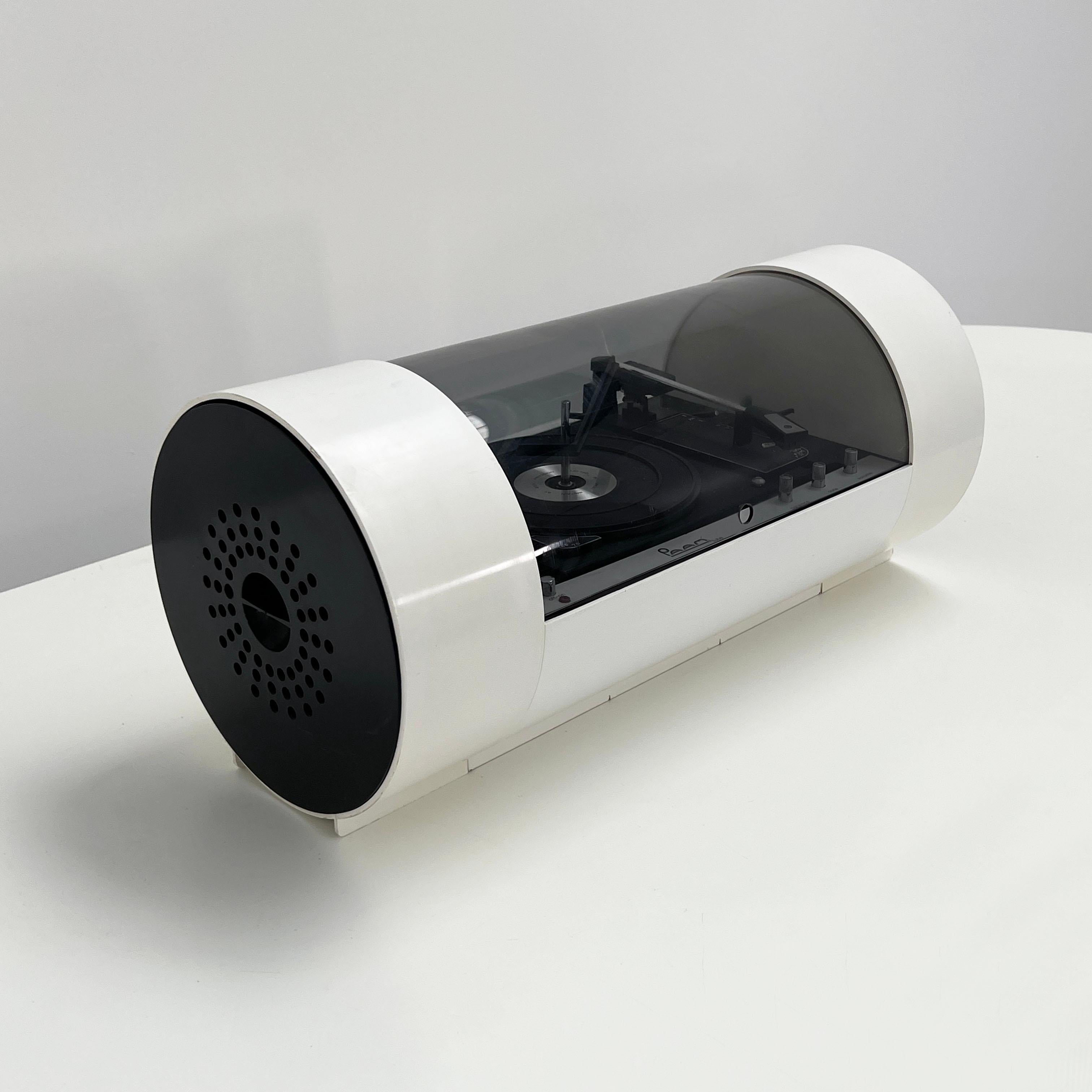 Designer - Yonel Lebovici
Producer - PAAM
Model - Tube Turntable Stereo Console
Design Period - 1968
Measurements - Width 61 cm x Depth 28 cm x Height 28 cm
Materials - Plastic
Color - Black, White
Comments - Working. On the automatic mode you need