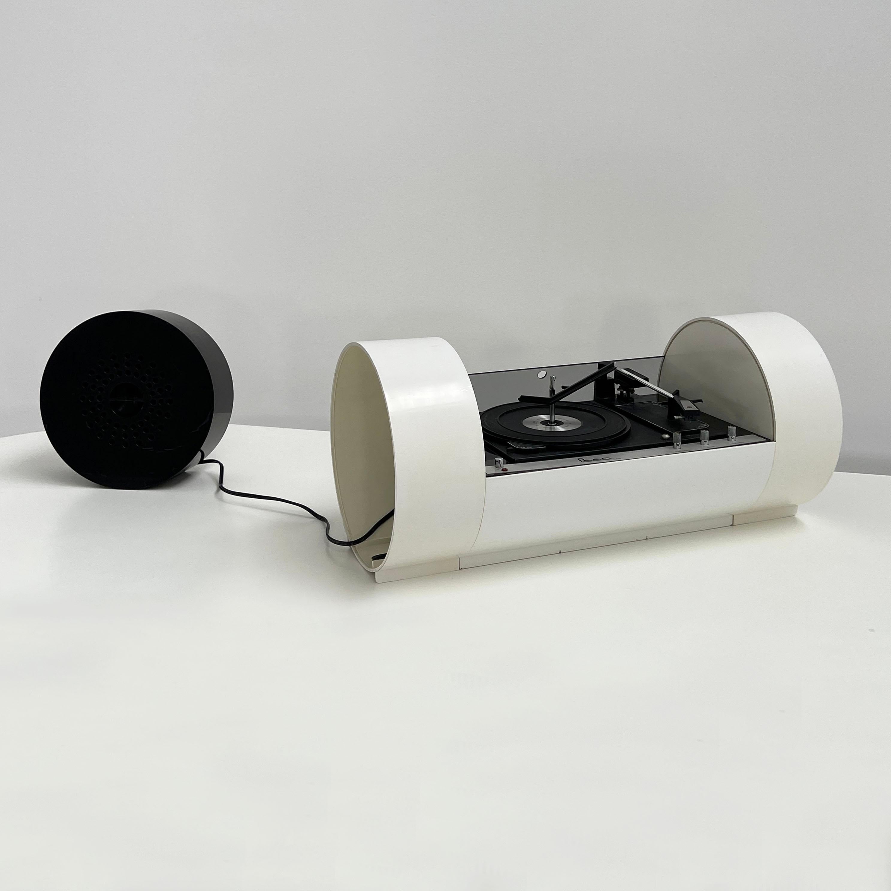 White PAAM Tube Turntable Stereo Console by Yonel Lebovici, 1968 2
