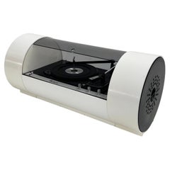 Vintage White PAAM Tube Turntable Stereo Console by Yonel Lebovici, 1968