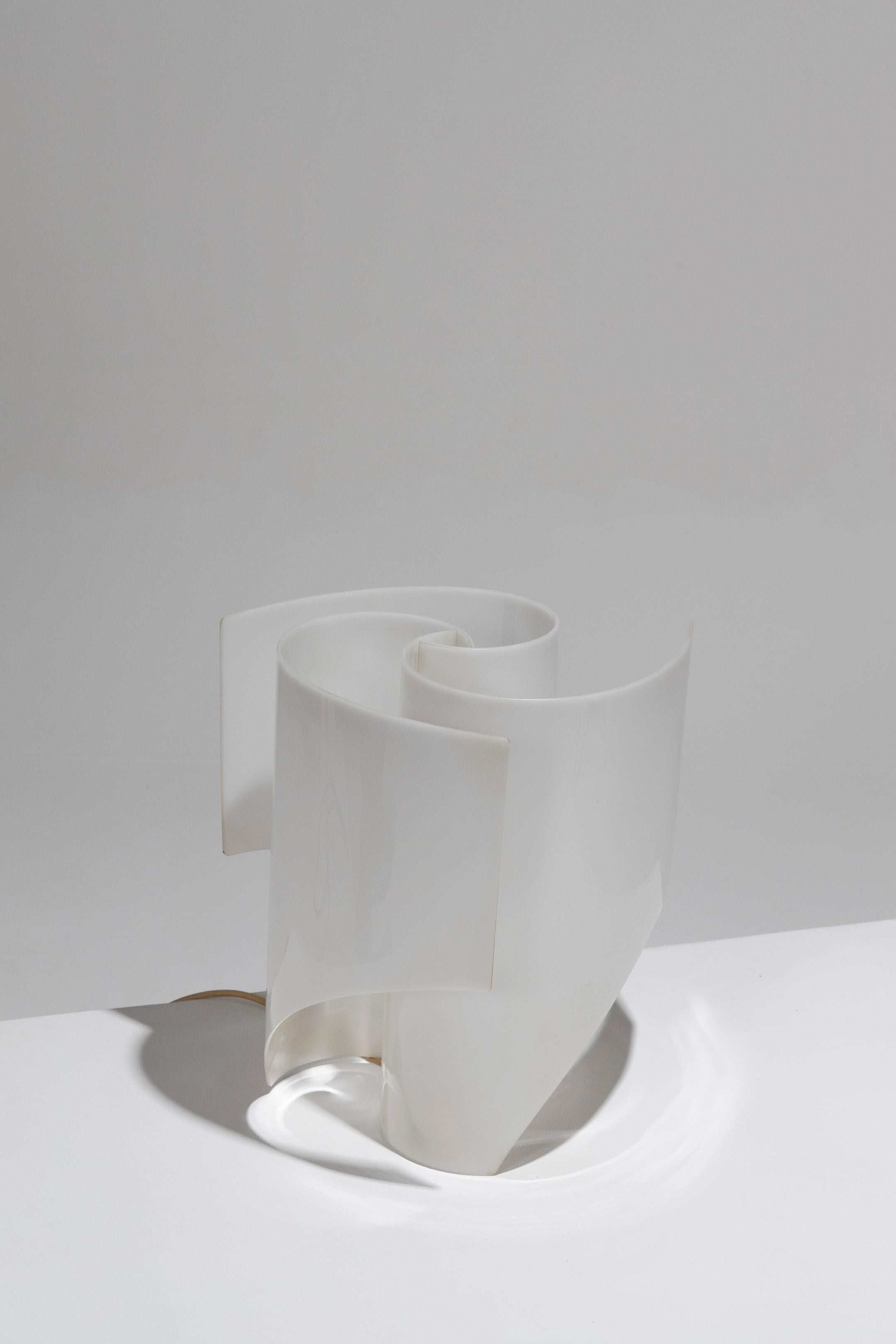 Ère spatiale Lampe blanche Padova & Bocci, 1970 en vente