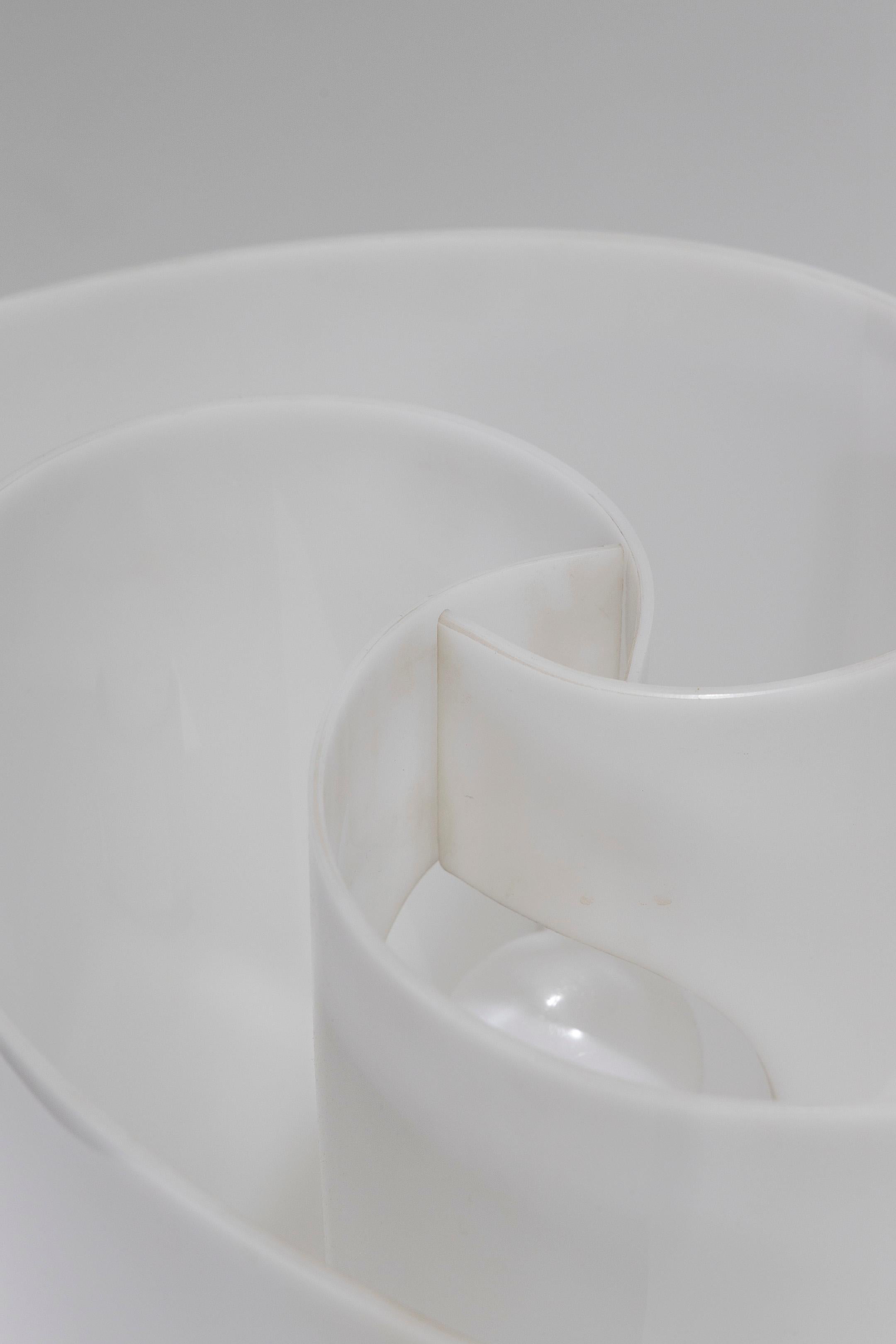 italien Lampe blanche Padova & Bocci, 1970 en vente