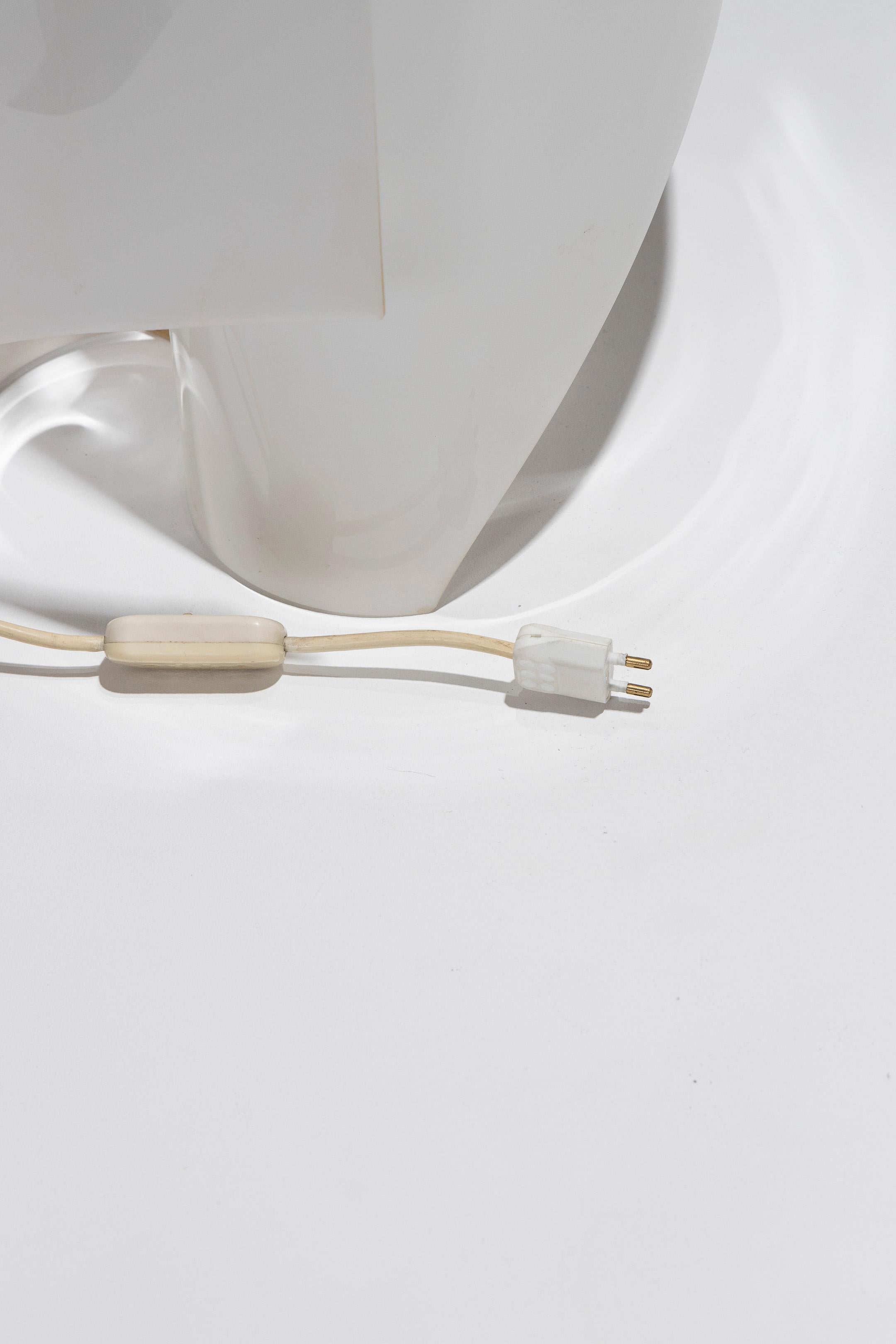 Plastique Lampe blanche Padova & Bocci, 1970 en vente
