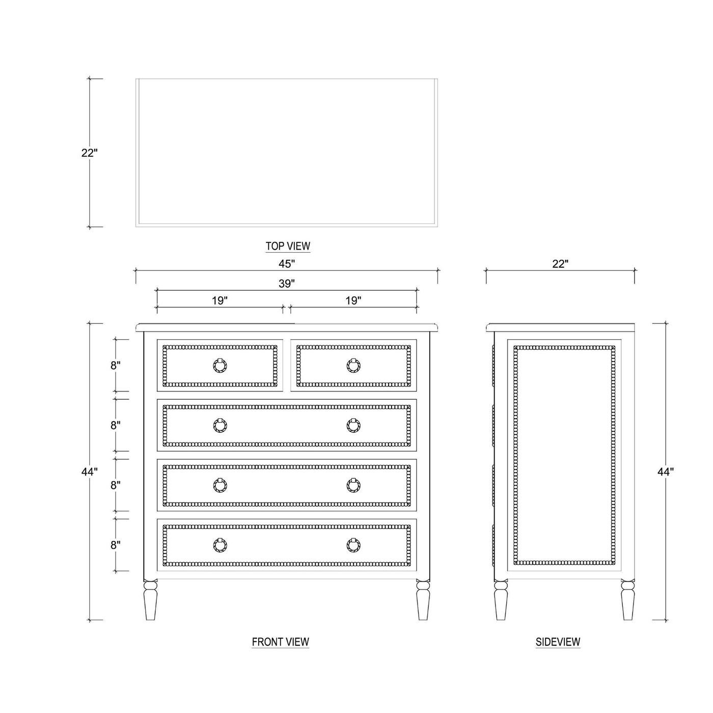 Country White Painted Antique Chest of Drawers For Sale