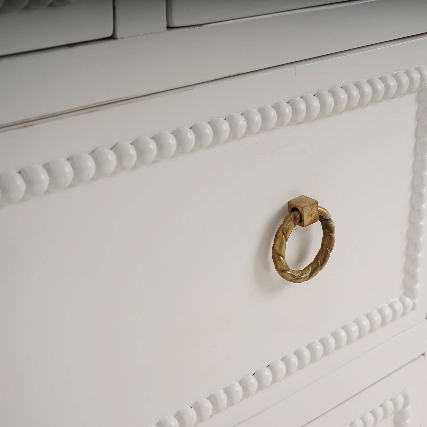 Contemporary White Painted Antique Dresser For Sale