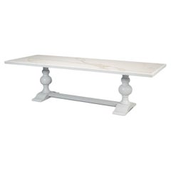 White Painted Baroque Style Dining Table