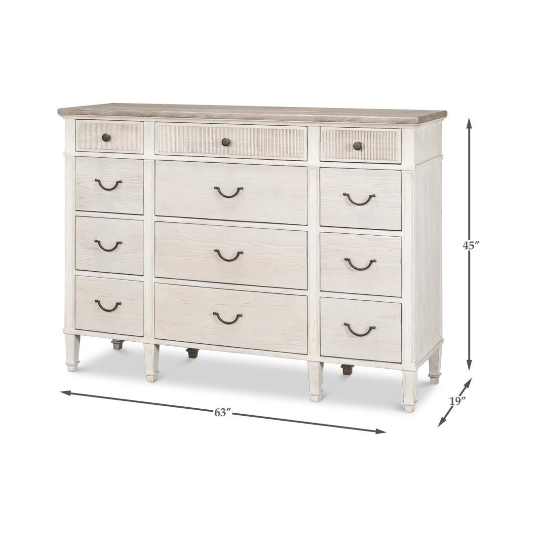 White Painted Bungalow Dresser For Sale 4