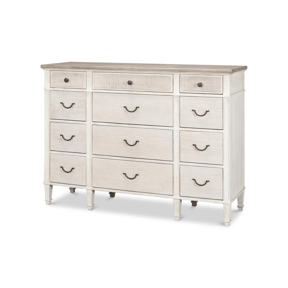 White Painted Bungalow Dresser For Sale