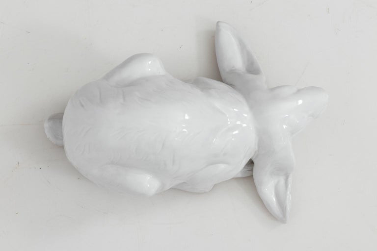 White Painted Ceramic Bunny at 1stDibs