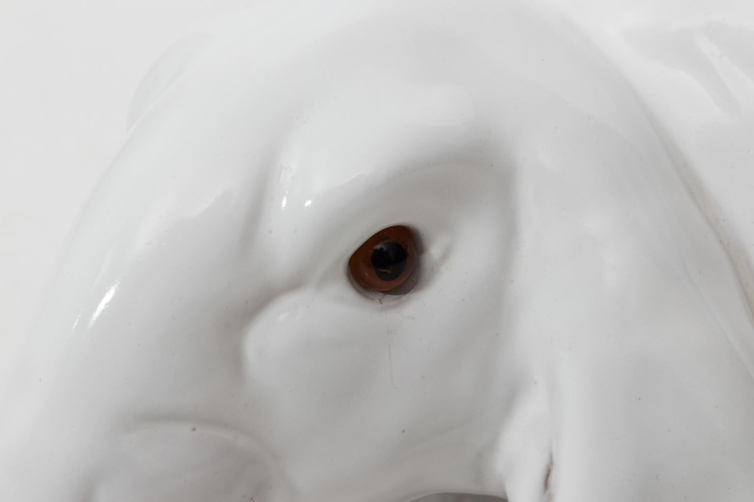 White Painted Ceramic Bunny 4