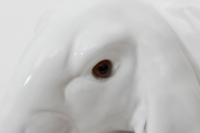 White Painted Ceramic Bunny at 1stDibs