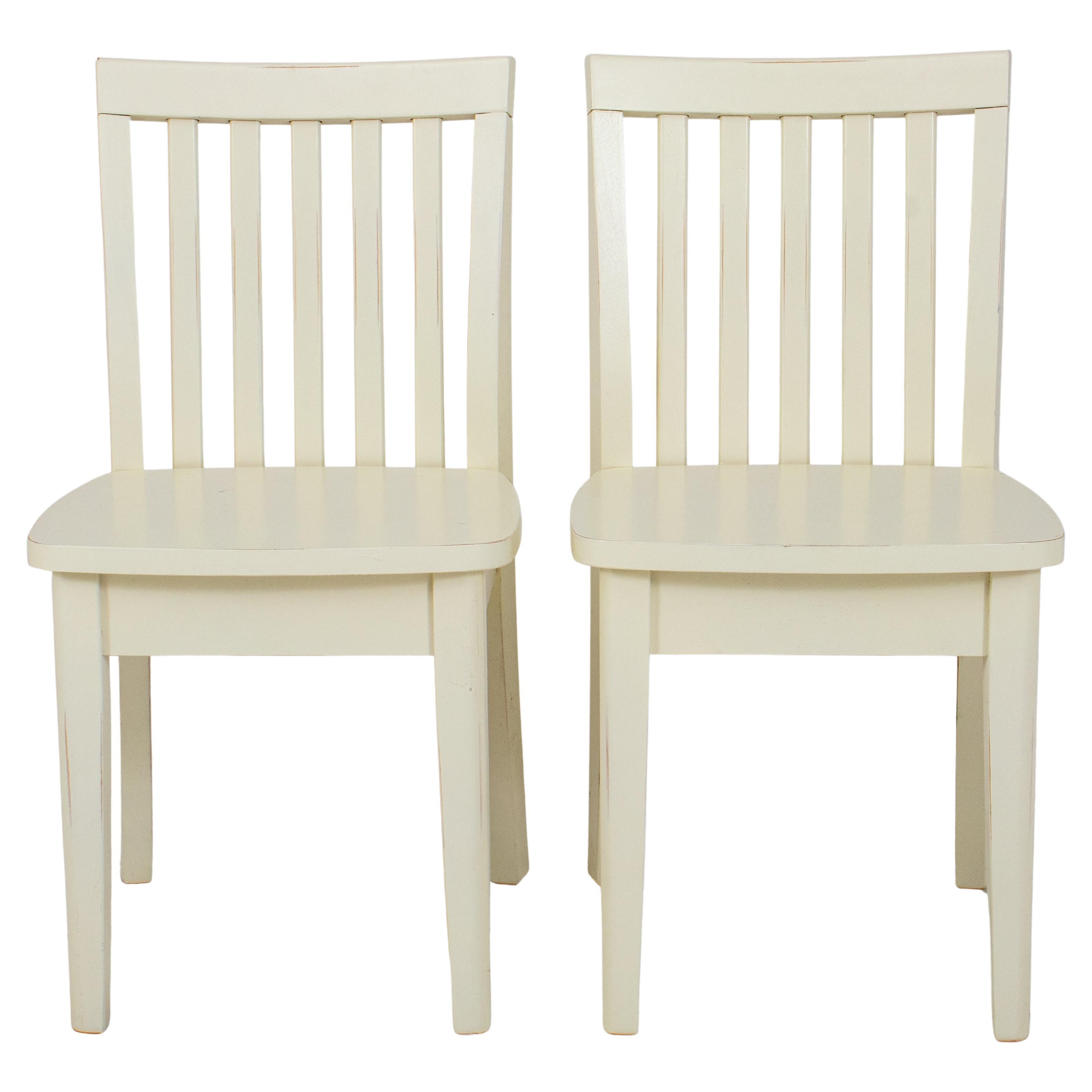 White-Painted Children's Chairs For Sale