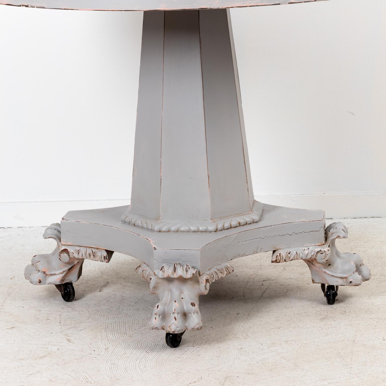 American White Painted Empire Style Center Table