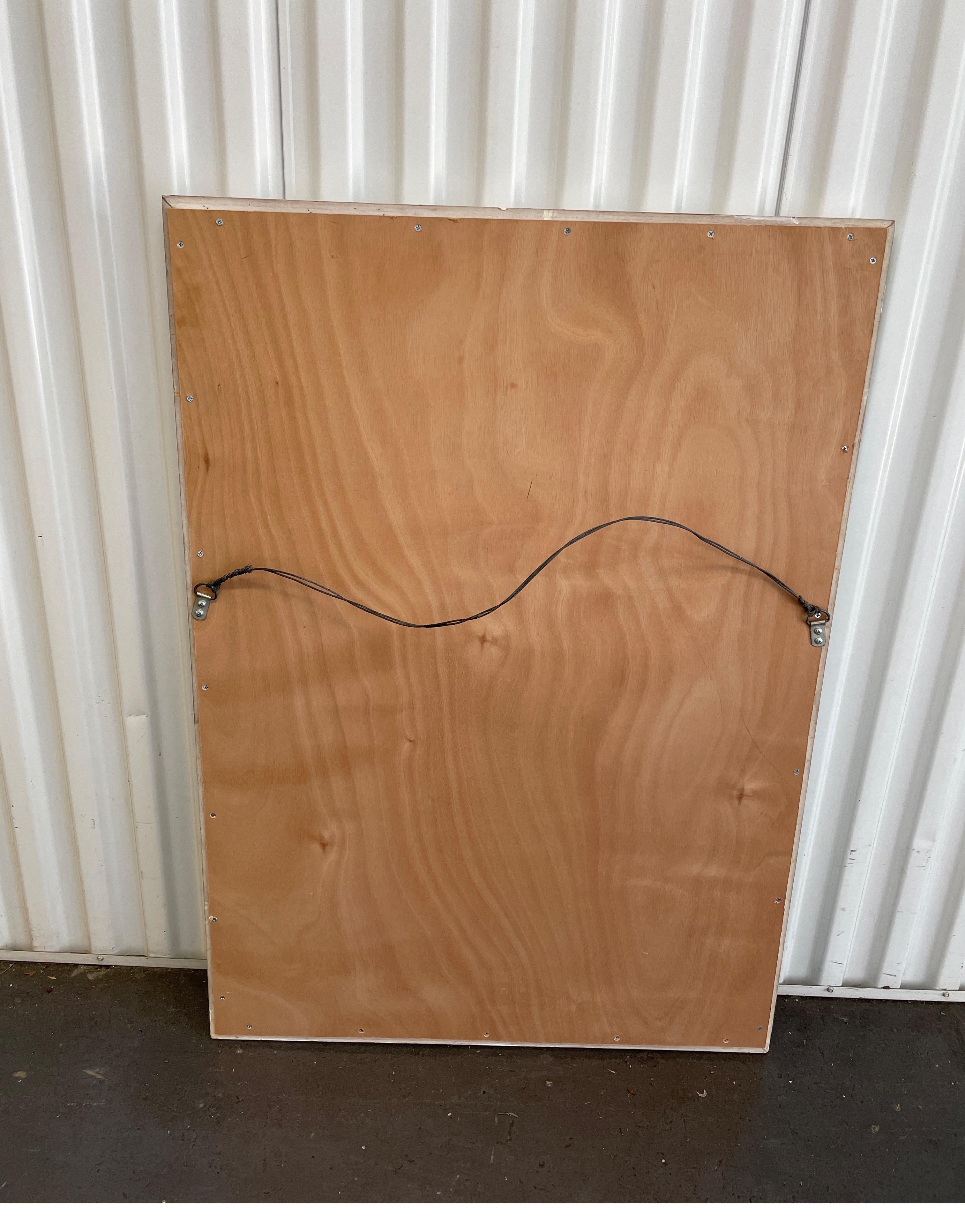 Wood White Painted Faux Bamboo Mirror