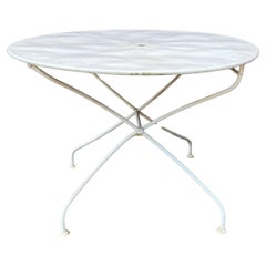 White Painted French Folding Garden Table