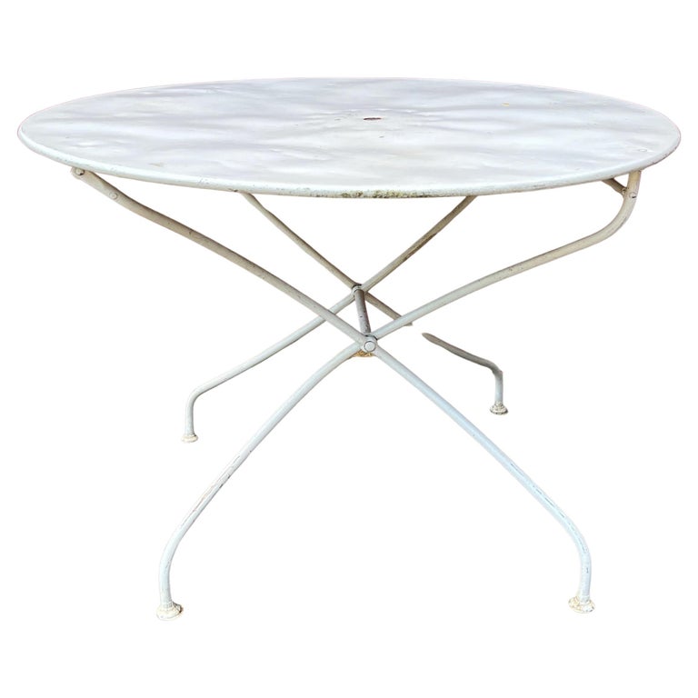 Painted French Folding Garden Table For Sale at 1stDibs