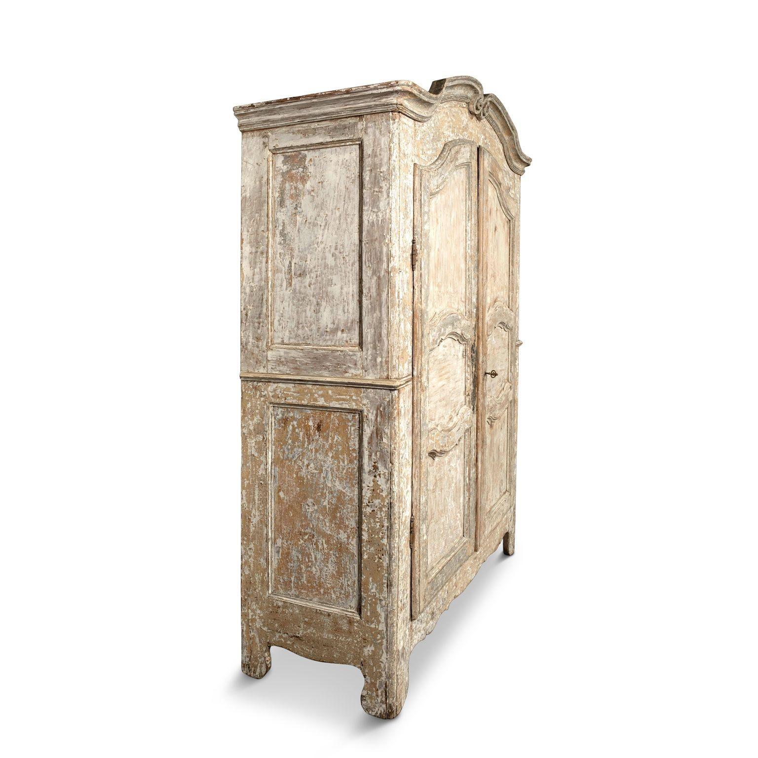 White Painted French Rococo Wardrobe For Sale 3