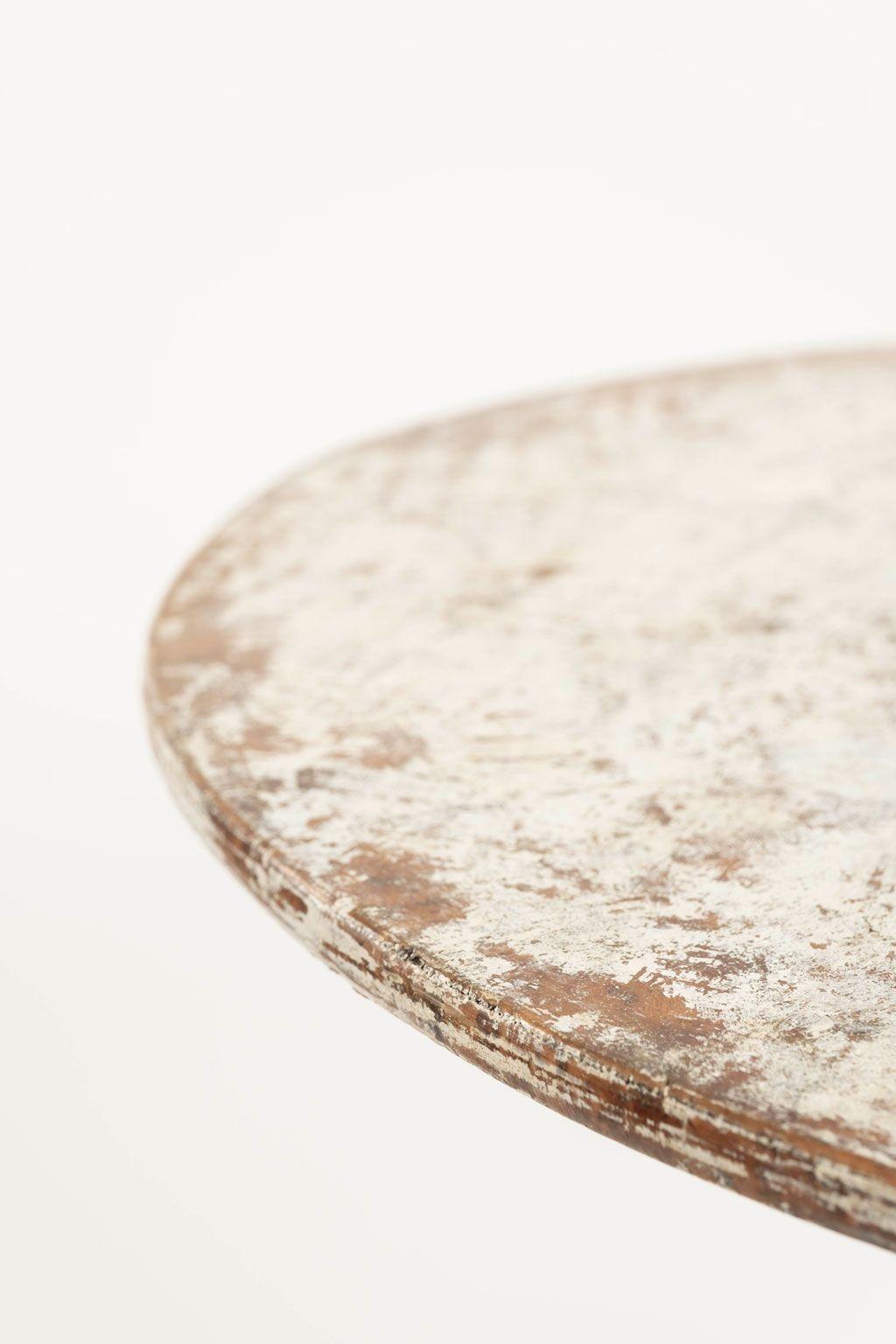 White-Painted Gustavian Round Side Table 3
