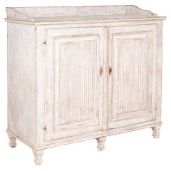 Used White Painted Gustavian Sideboard, Sweden, circa 1820-1840