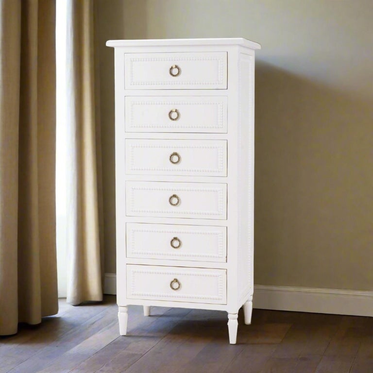 white lingerie dresser American Made 6 Drawer Chest in Wildwood Finish This lingerie chest includes five spacious drawers Glory Furniture G3190 Lingerie Chest