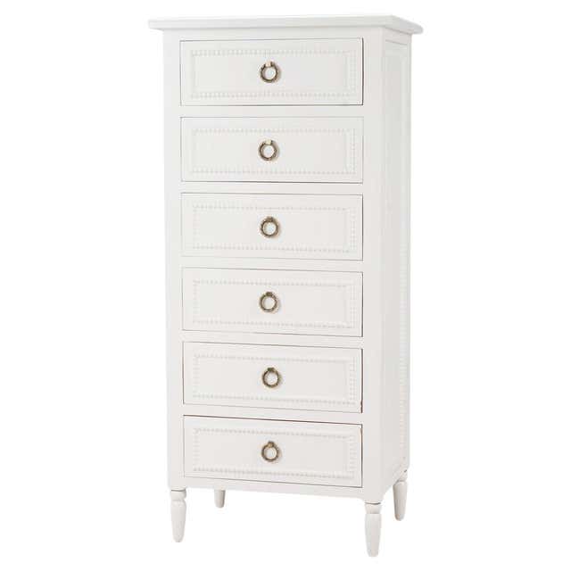 Rustic White Painted European Commode For Sale at 1stDibs