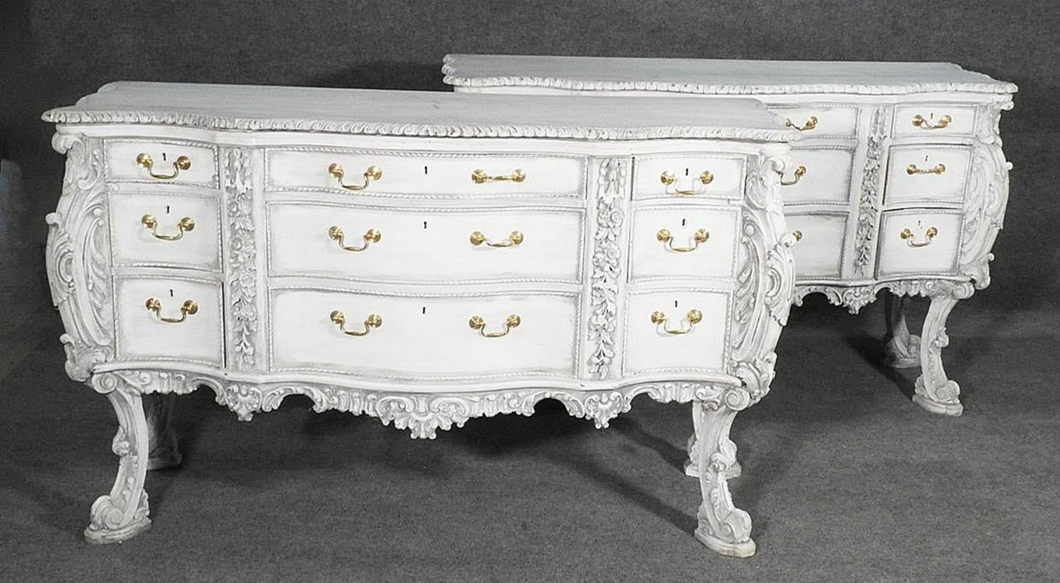white painted sideboards