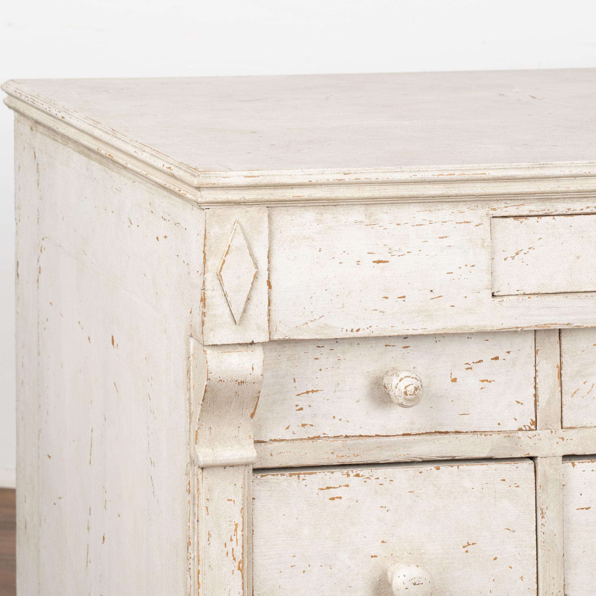 20th Century White Painted Pine Apothecary Old Shop Counter Kitchen Island, circa 1900's