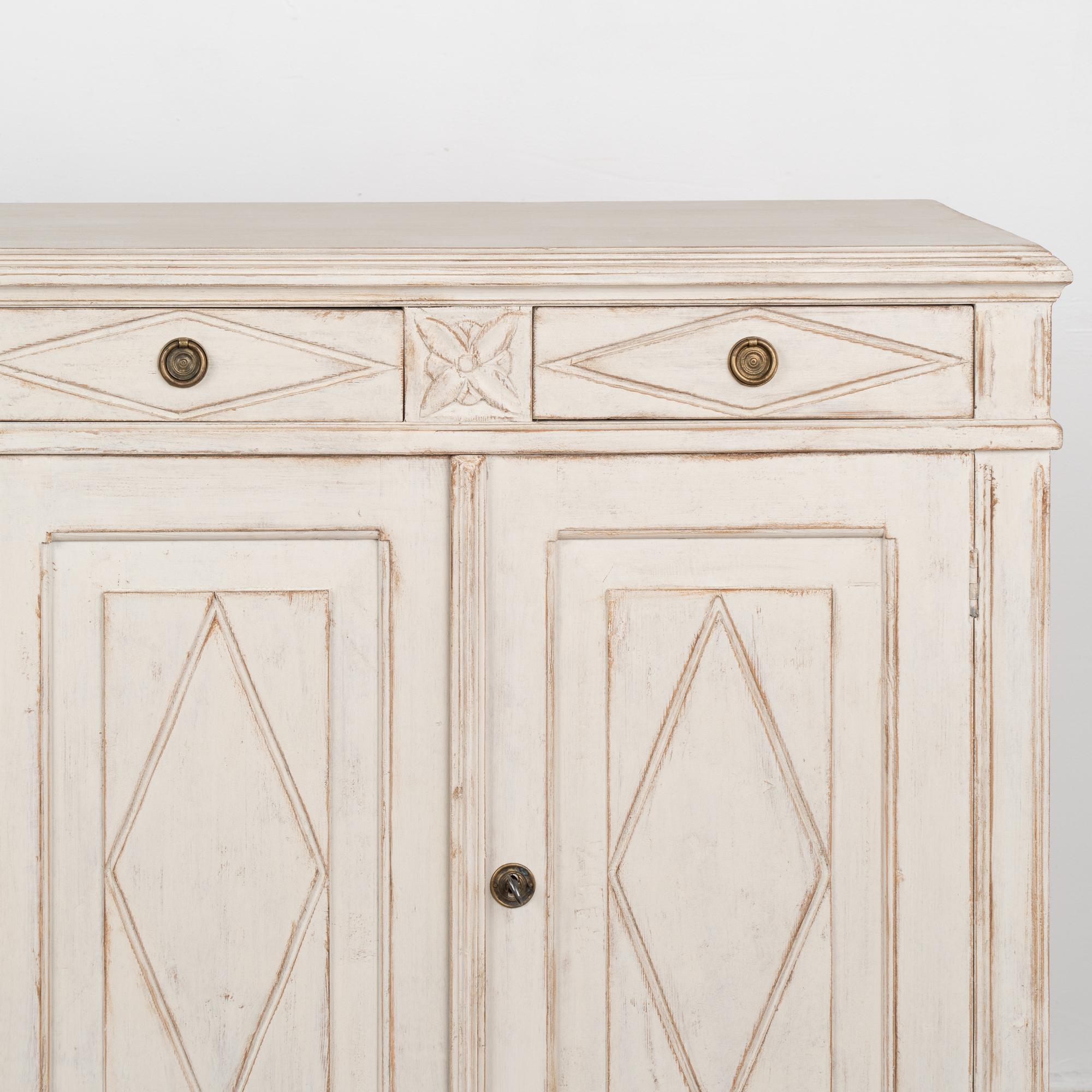 White Painted Pine Sideboard, Sweden circa 1900's For Sale 5