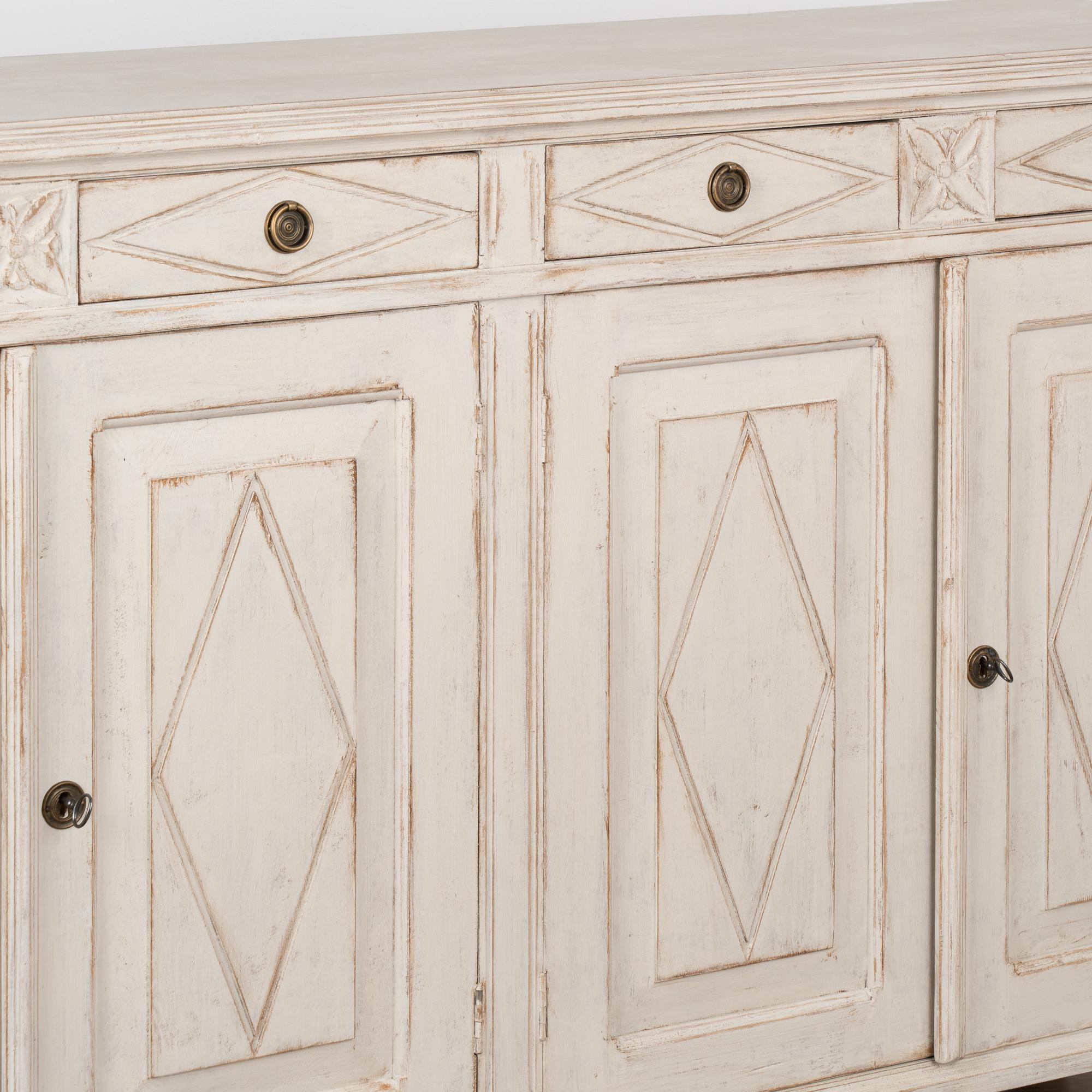 White Painted Pine Sideboard, Sweden circa 1900's For Sale 2