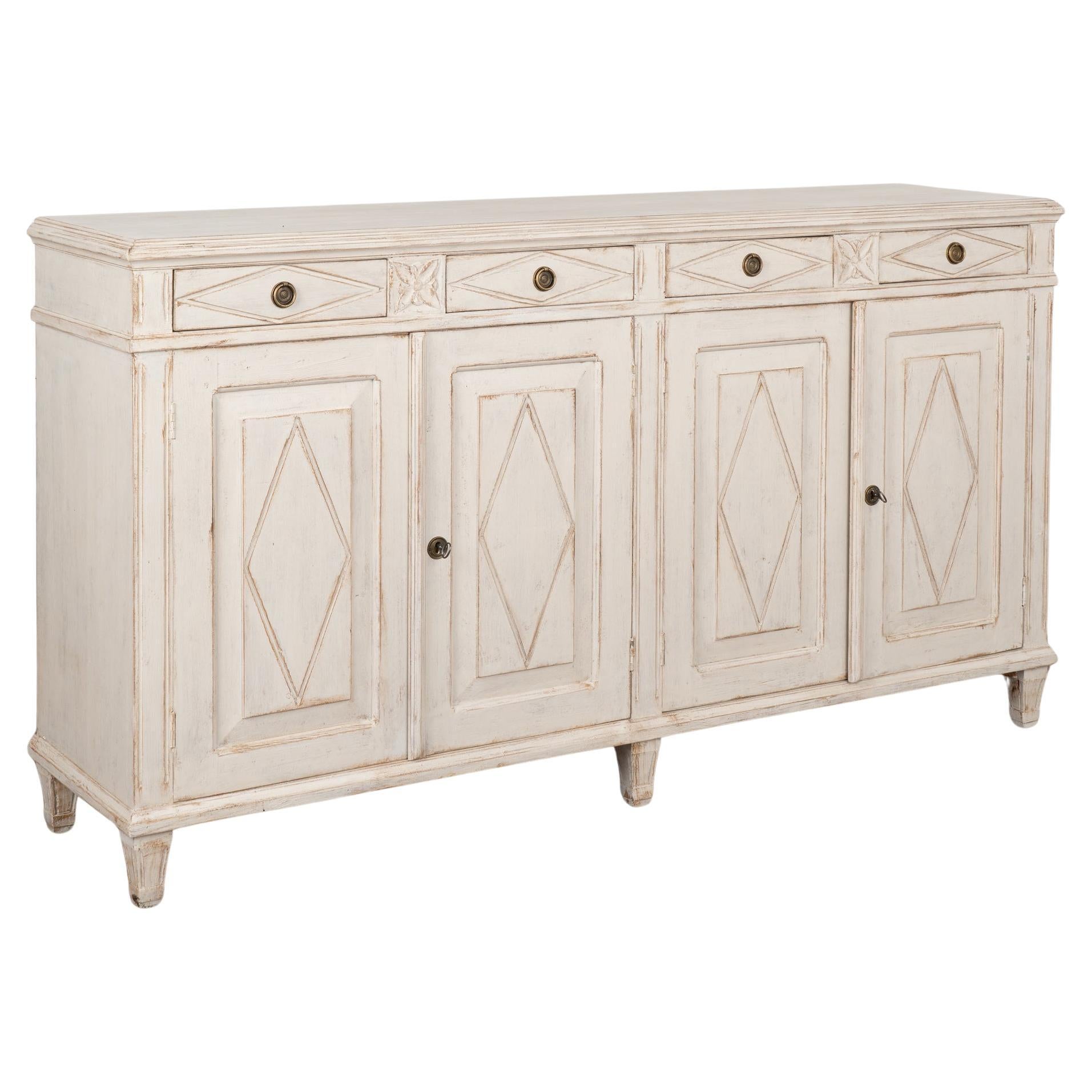 White Painted Pine Sideboard, Sweden circa 1900's For Sale