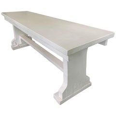 White Painted Porch Bench