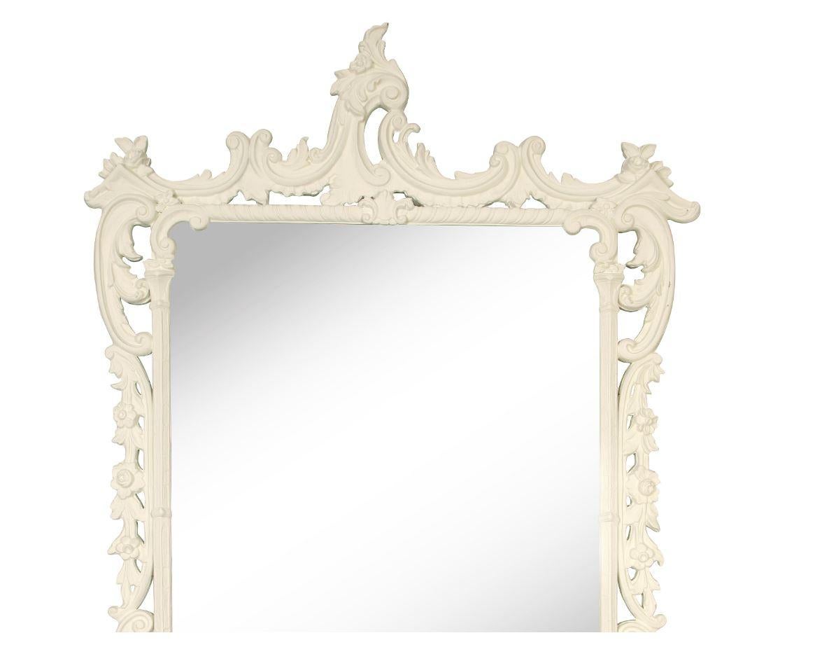 White painted Regence style wall mirror.