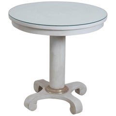 White Painted Rounded Table by Mitchell Gold and Bob Williams