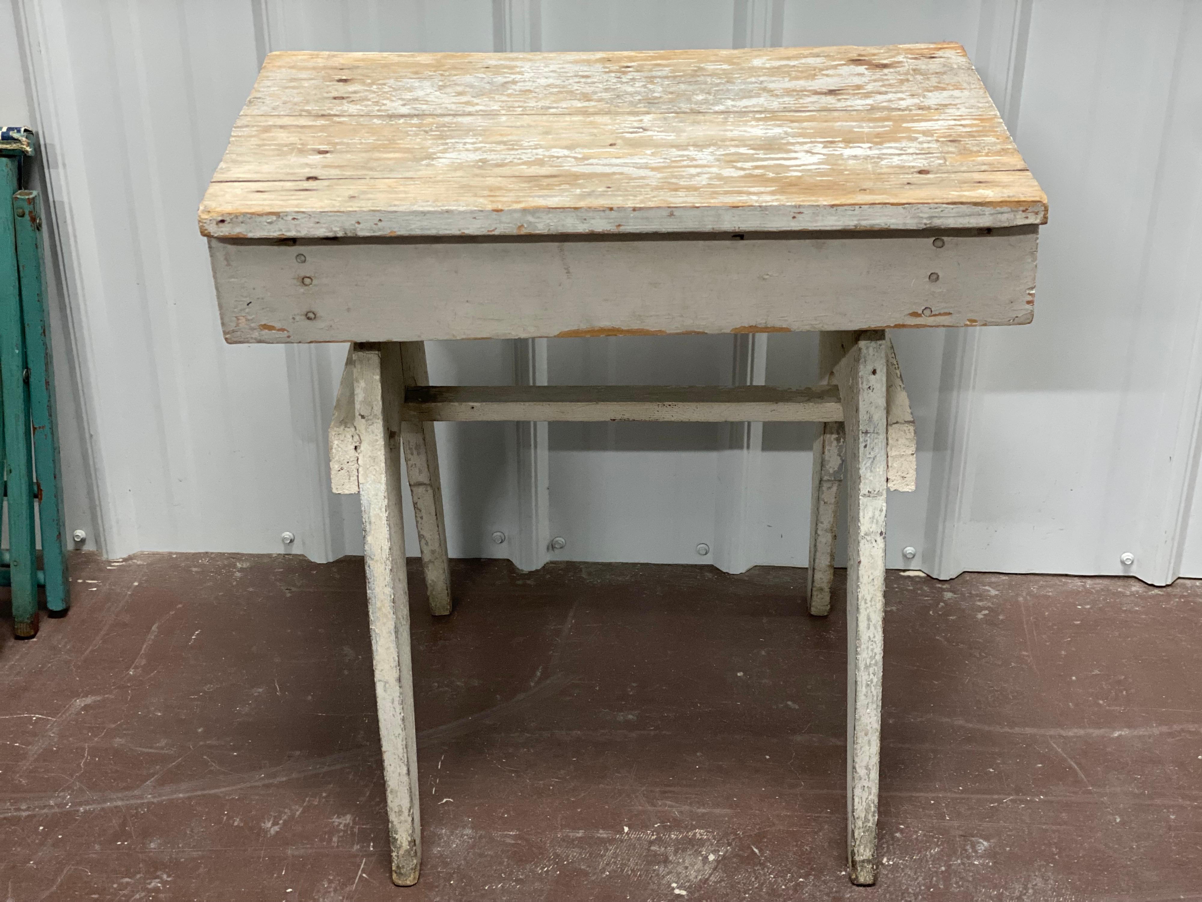 white rustic end tables