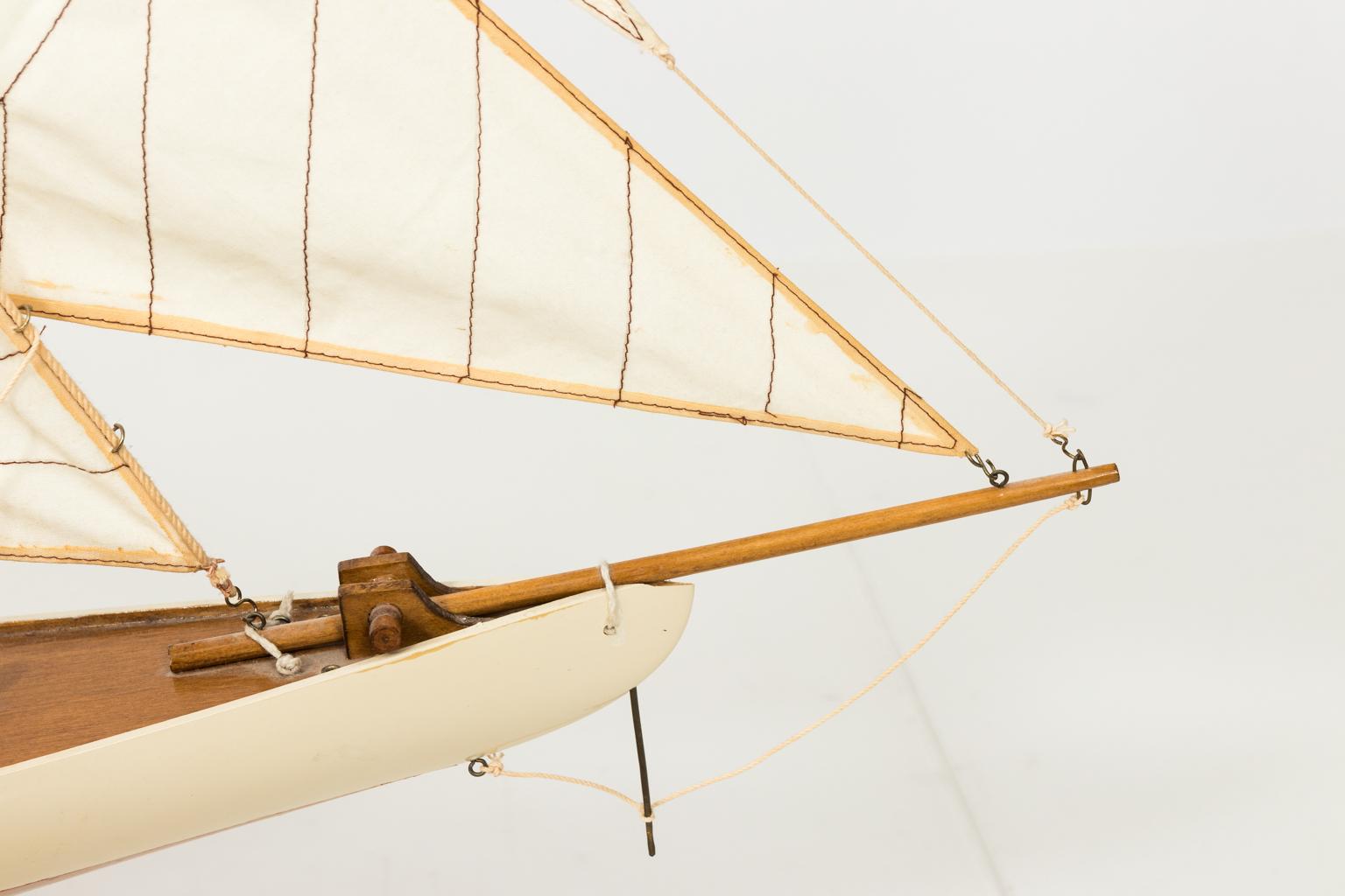 White Painted Sailboat Model 8