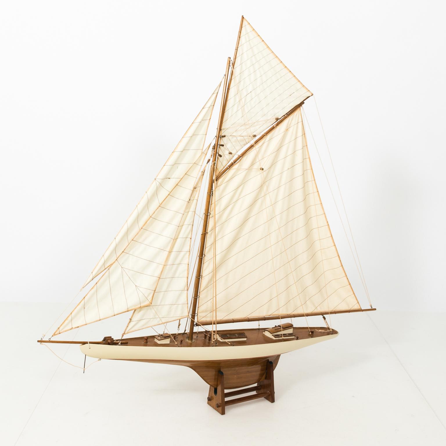 White Painted Sailboat Model 1