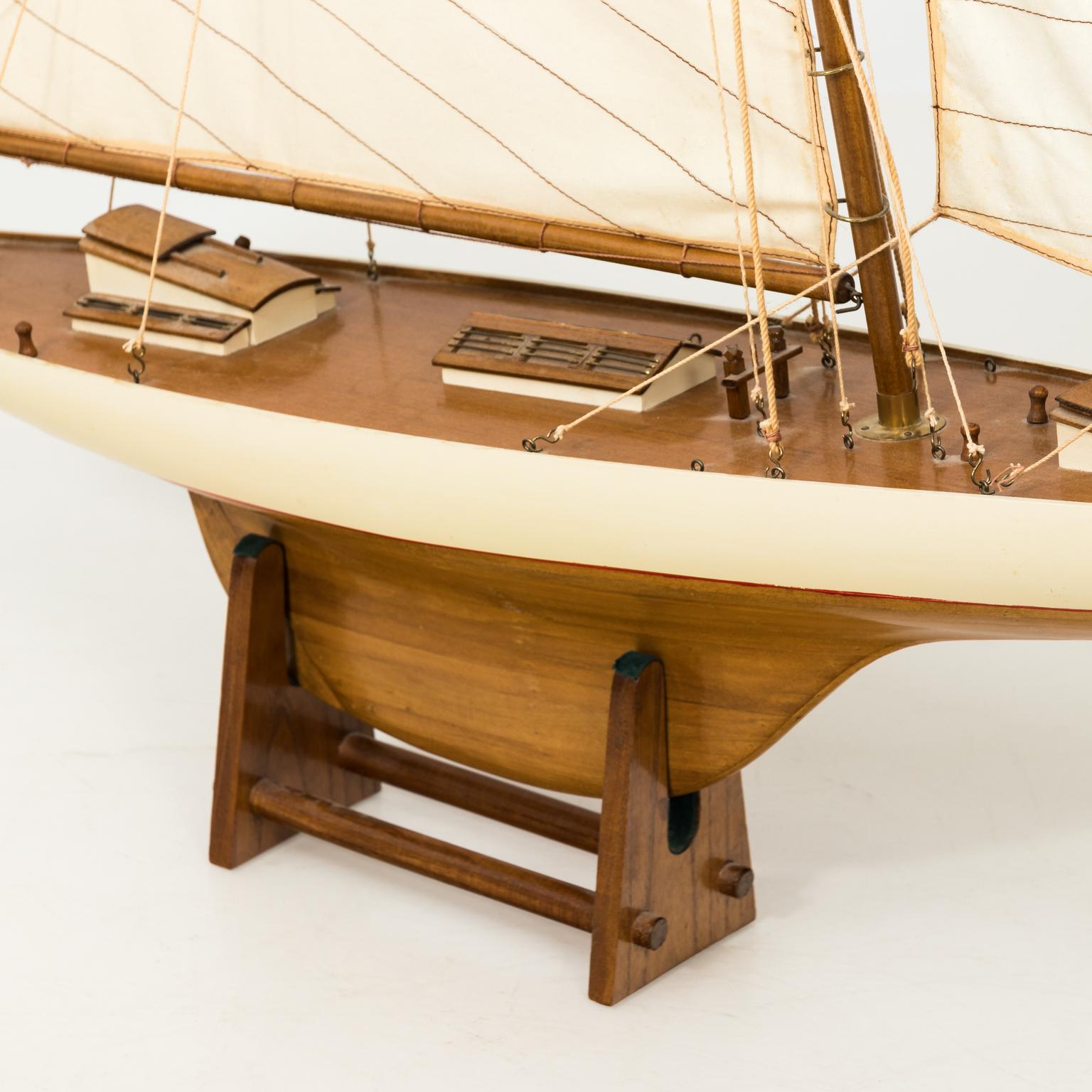 White Painted Sailboat Model 4