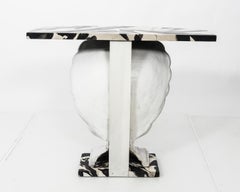 White Painted Scallop Shell Console