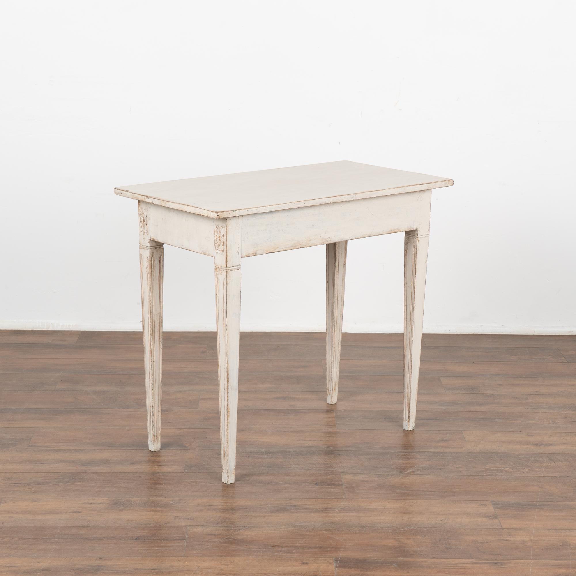 White Painted Side Table With Single Drawer, Sweden circa 1860-80 For Sale 5