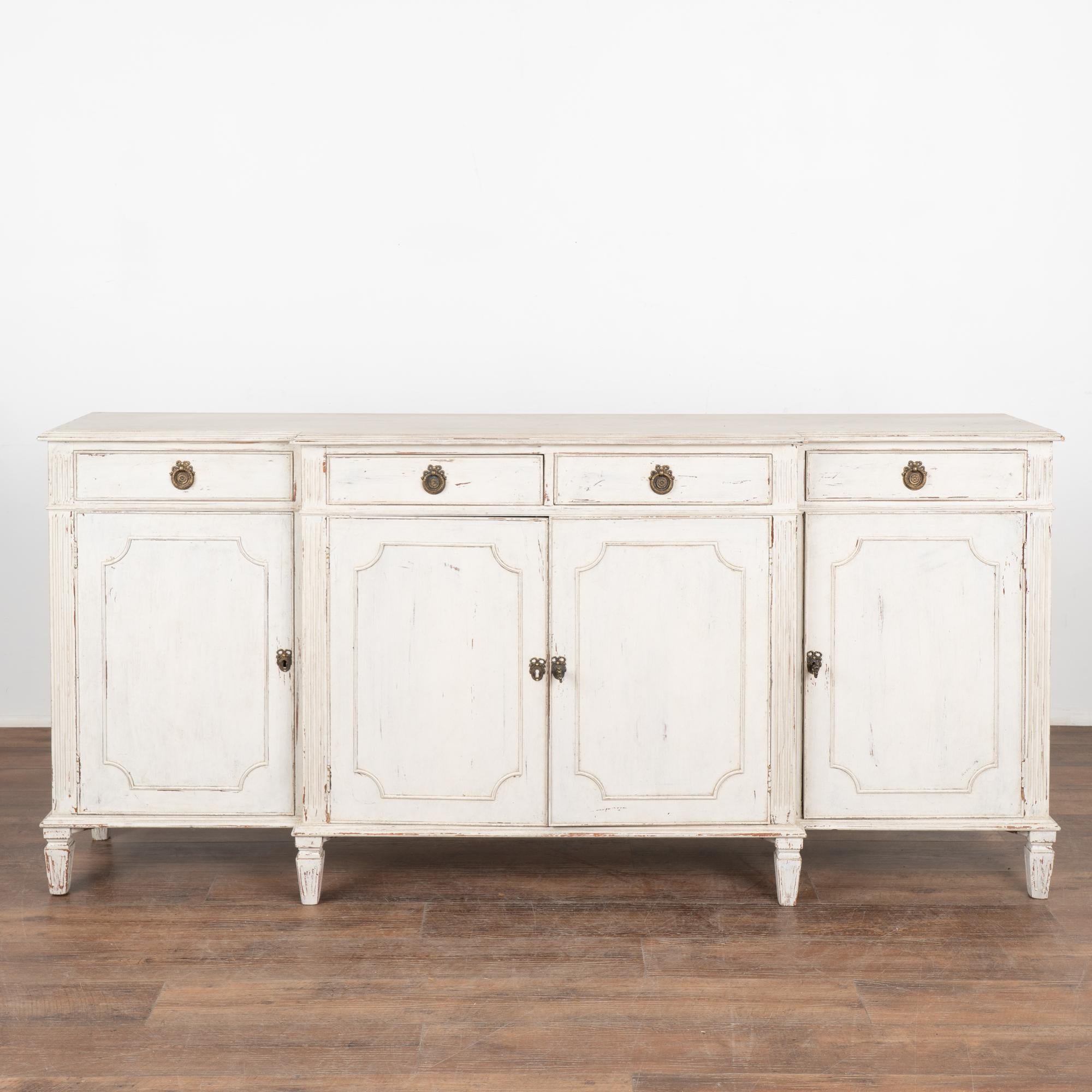 Swedish White Painted Sideboard Buffet, Sweden circa 1920