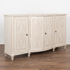 White Painted Swedish Sideboard Buffet, circa 1880