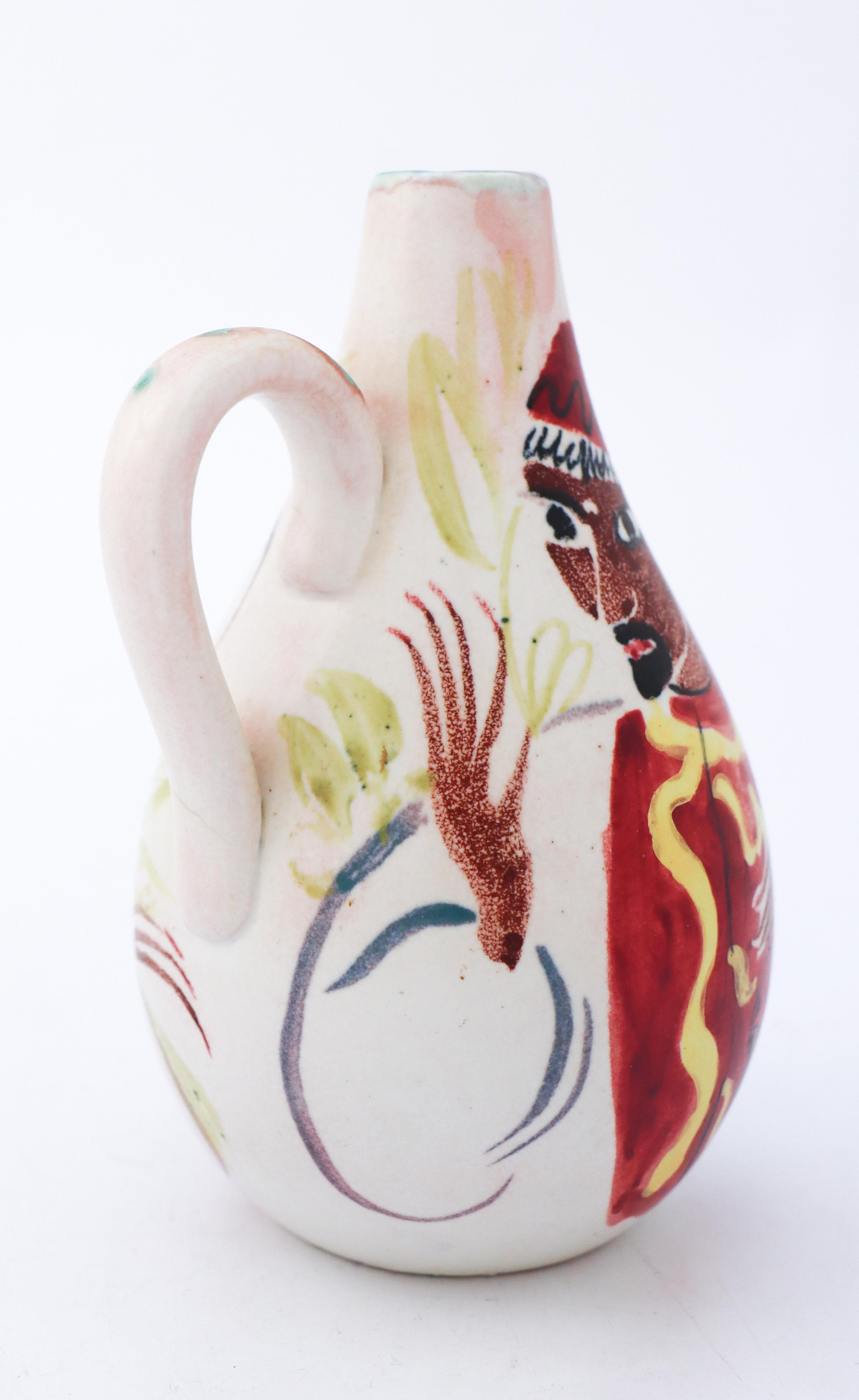 Weiß bemalte einzigartige Vase - Carl-Harry Stålhane Rörstrand, Midcentury Vintage im Zustand „Hervorragend“ im Angebot in Stockholm, SE