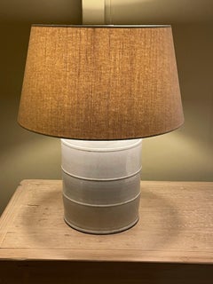 White Pair Canister Lamps, China, Contemporary