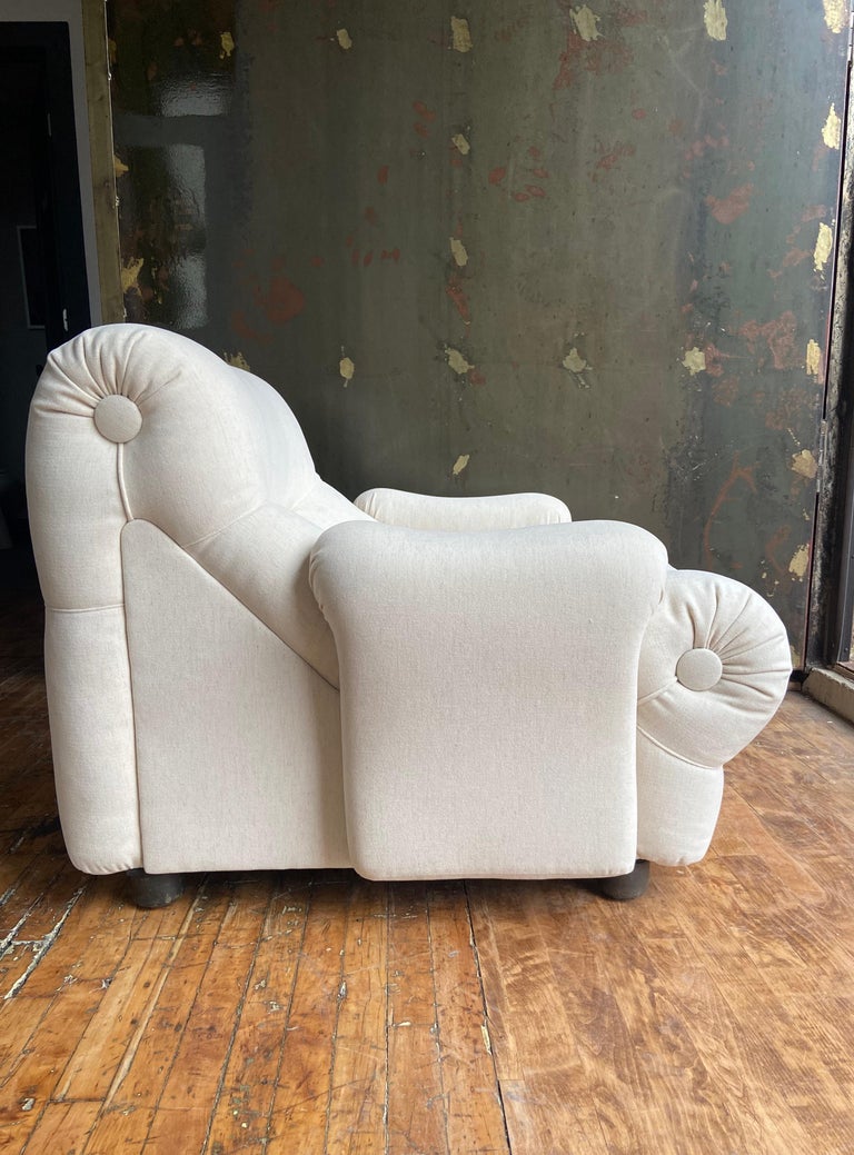 White Lounge Chairs by Emilio Guarnacci and Felix Padovano Pair For