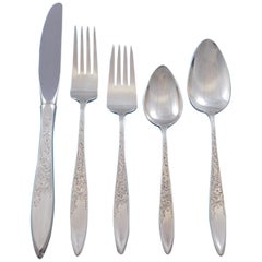 White Paisley by Gorham Sterling Silver Flatware Service for 12 Set 67 Pieces
