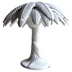 White Palm Tree – Table Lamp – Ceramic – Metal – Italy – 1970s