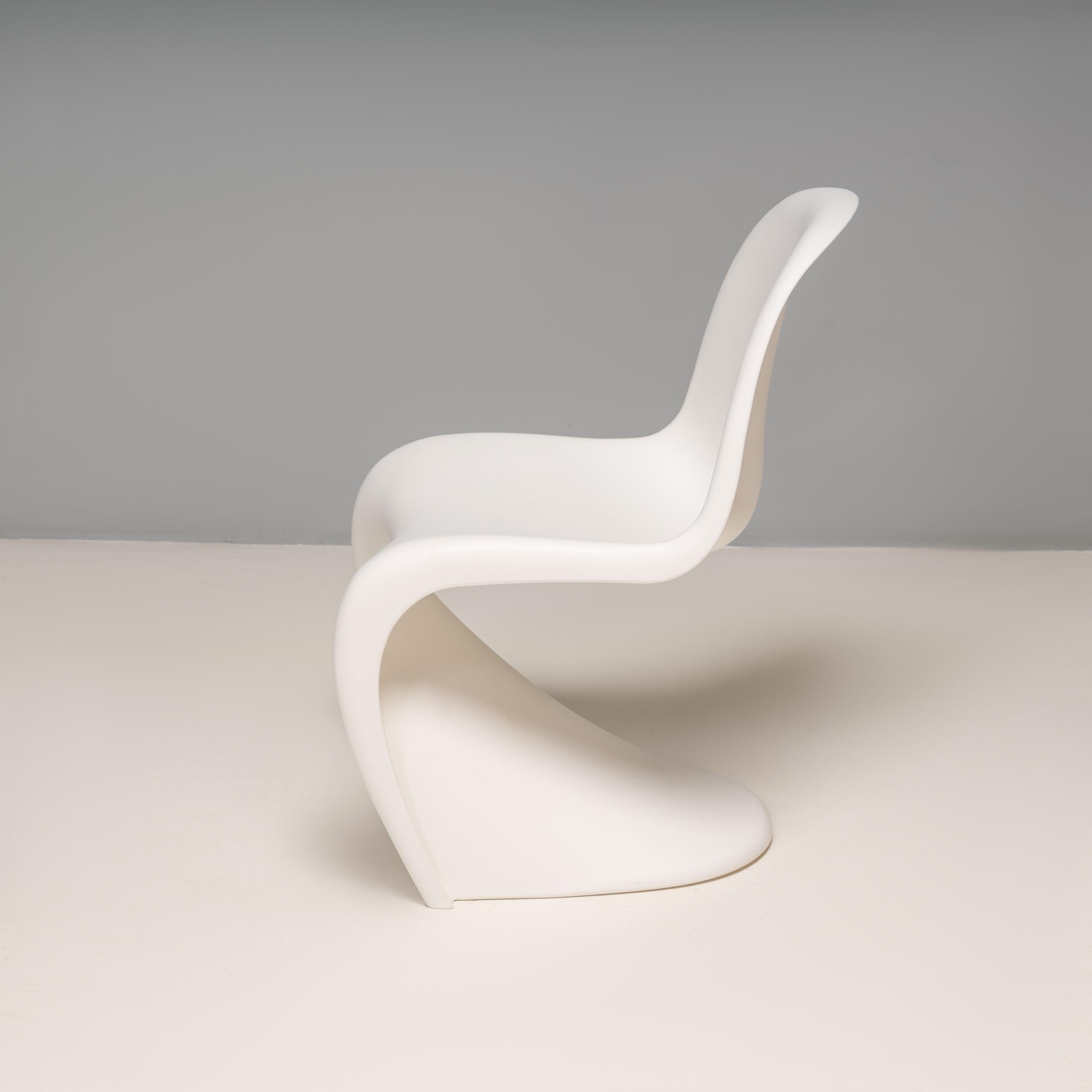 Swiss White Panton Chairs by Verner Panton for Vitra, Set of 8