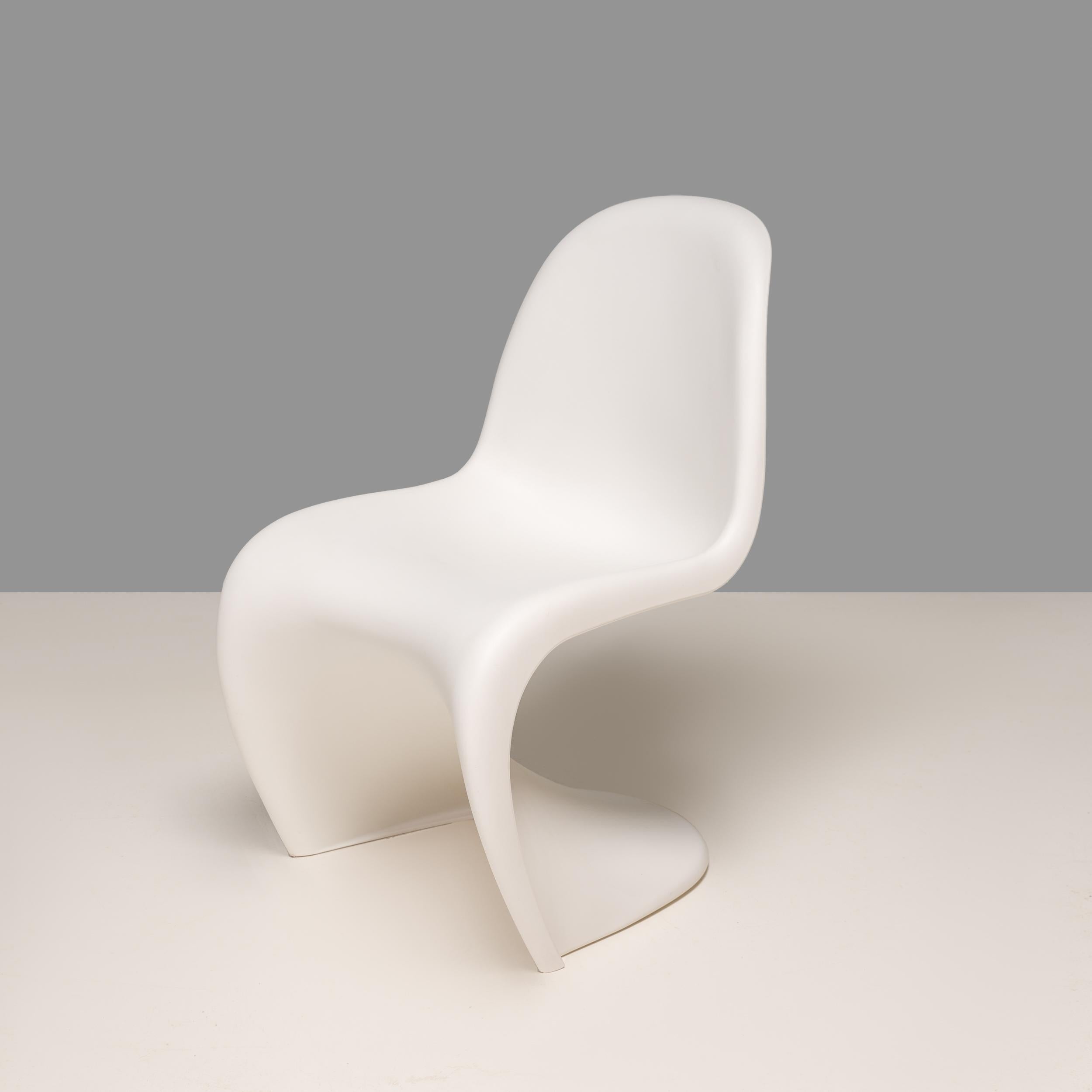 Contemporary White Panton Chairs by Verner Panton for Vitra, Set of 8