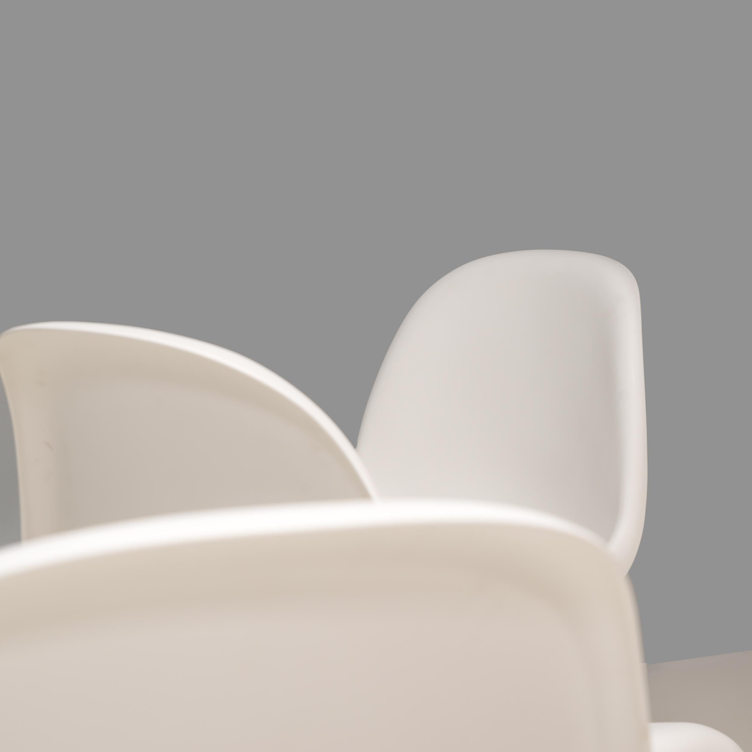 White Panton Chairs by Verner Panton for Vitra, Set of 8 2