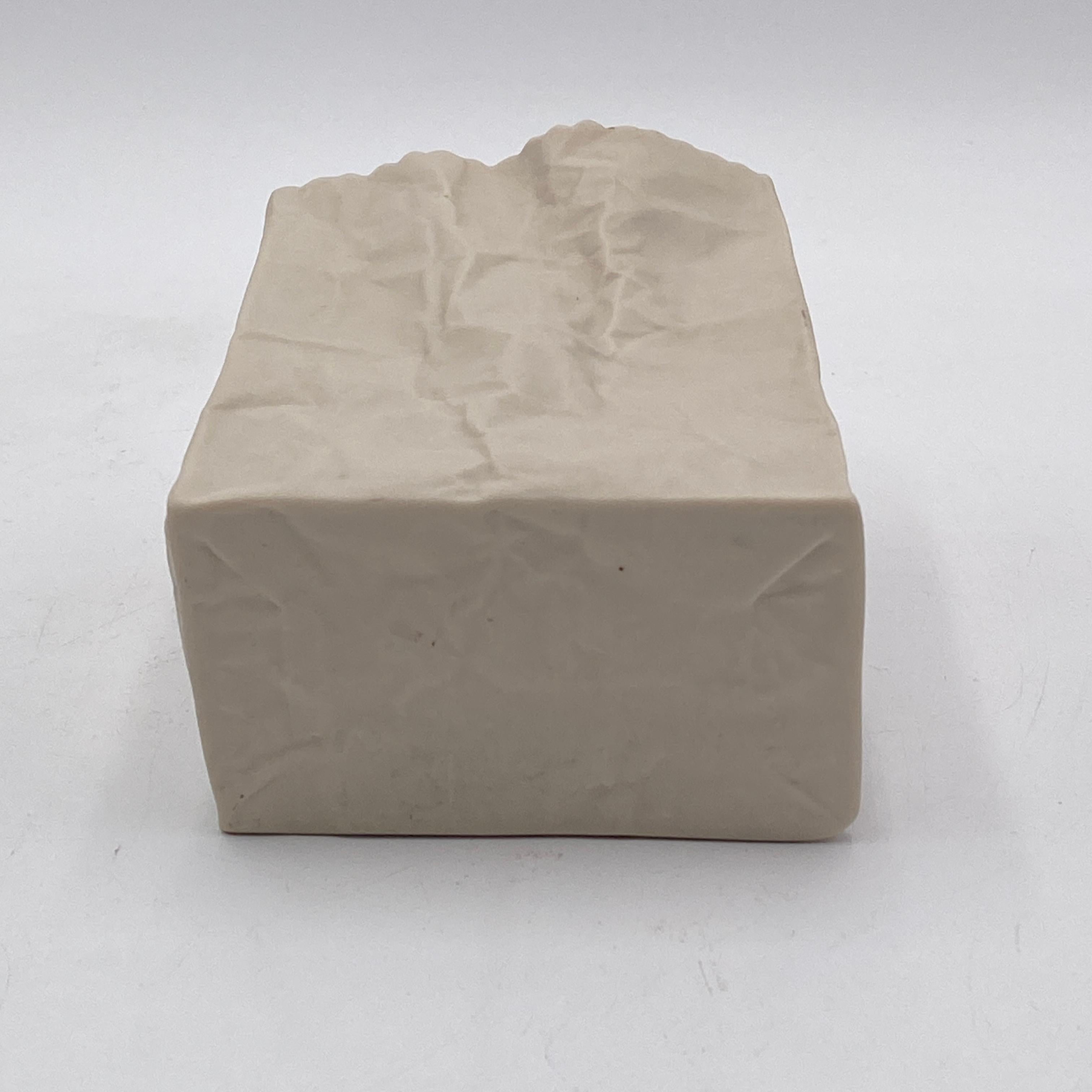 Jarrón blanco para bolsas de papel by Ceramic Illusions California Años 70 en venta 4