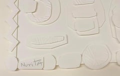 White Paper Collage By American Artist Nurit Amdur, U.S.A., Contemporary